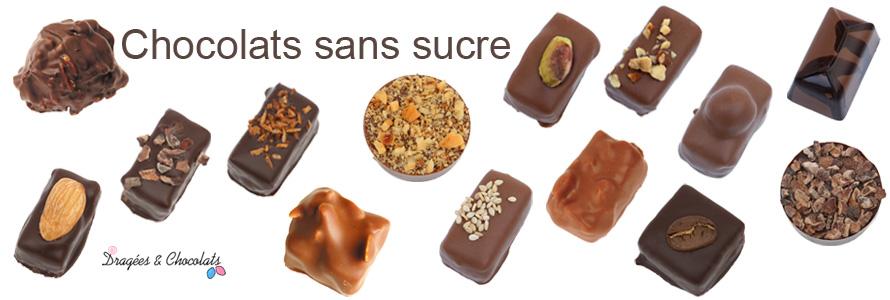 Les chocolats sans sucre pour diabétiques de Dragées et Chocolats