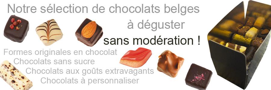 Chocolats belges sans sucres ajoutés