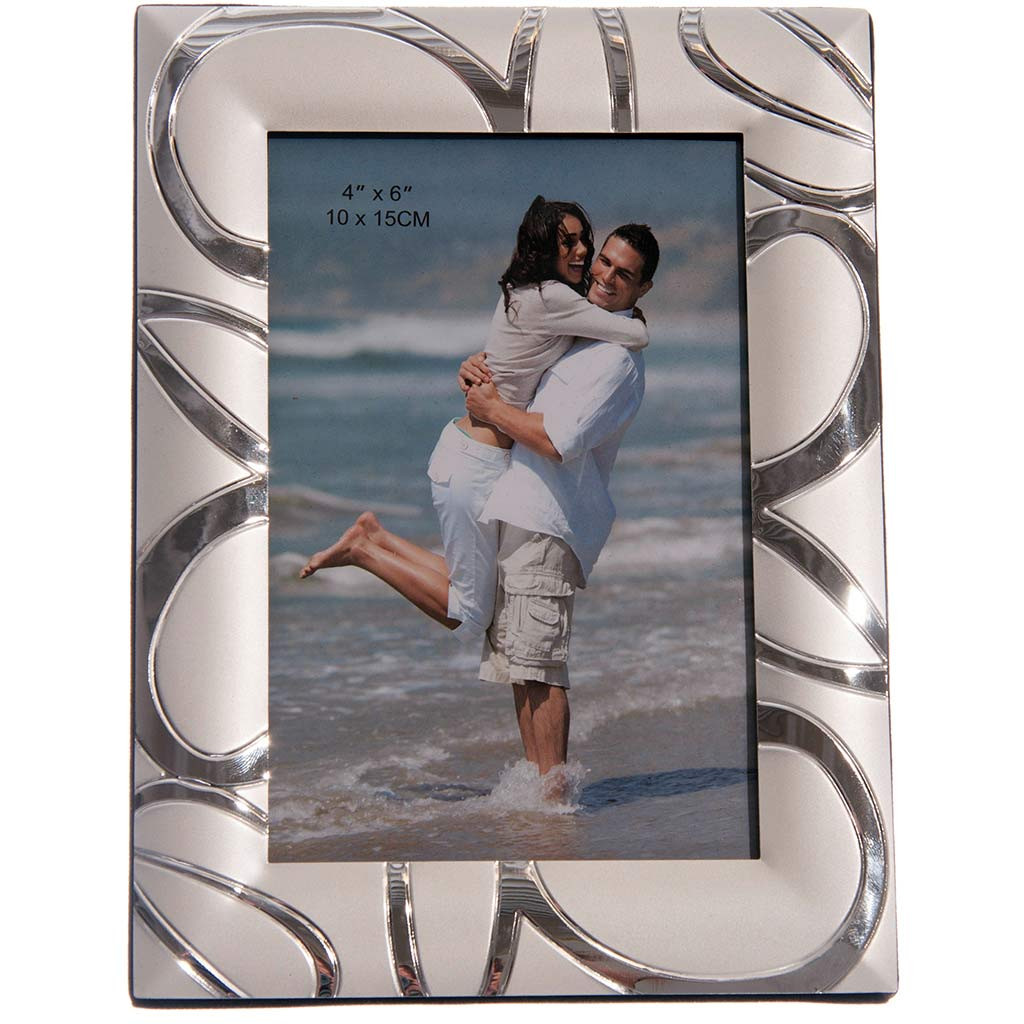 Cadre photo argenté deluxe matte et brillant