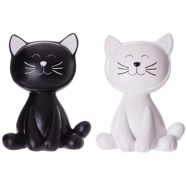 Tirelire Chat Blanc Ou Chat Noir