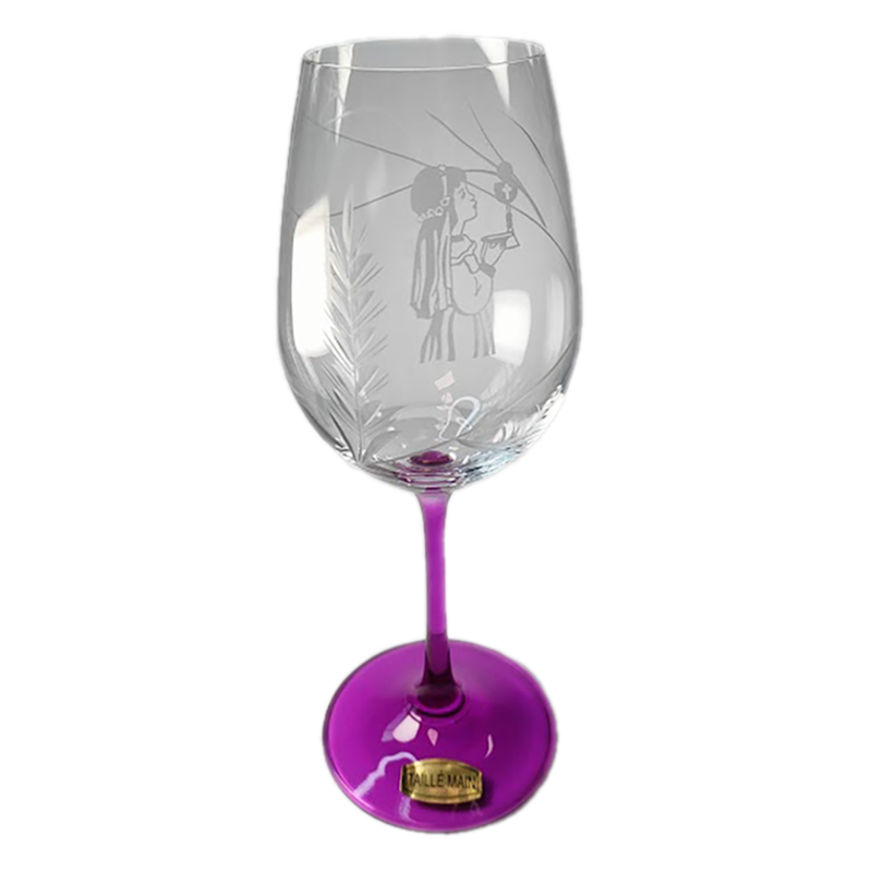 Verre à pied communiante et calice Rose de Dragées & Chocolats