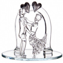 sujet couple mariés en verre à personnaliser