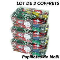 Lot de 3 coffrets de papillotes de Noël 