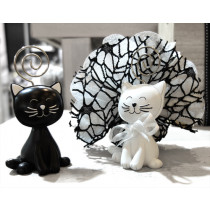chat noir et blanc porte-photo à offrir