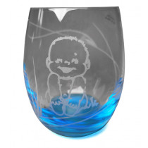 Verre de baptême garçon motif bébé