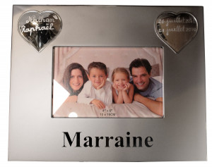 Cadre photo Parrain coeur à personnaliser - cadeau baptême