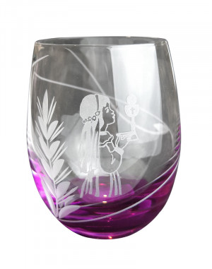 Mini verre de Communion rose fille