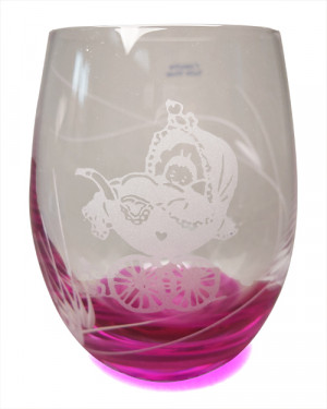 Verre de baptême fille - motif berceau