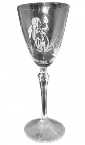 Verre à pied de communion fille à personnaliser