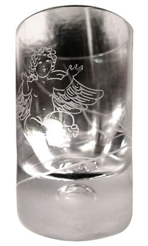 Verre de baptême ange protecteur